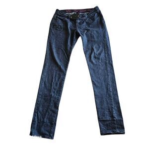 Vintage apple bottom y2k Sz 7/8 wash black skinny jeans with belt